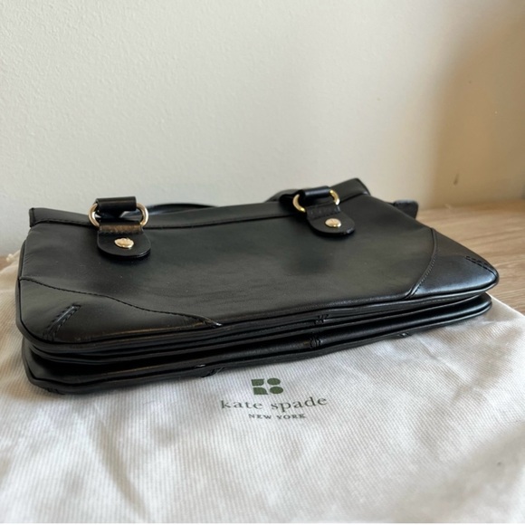 Kate Spade Black Satchel with Gold Accents - Picture 9 of 11